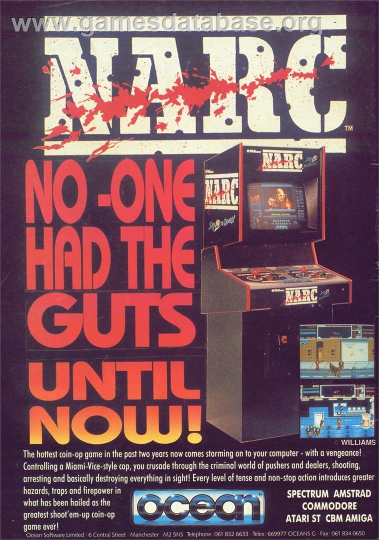 NARC - Commodore 64 - Artwork - Advert