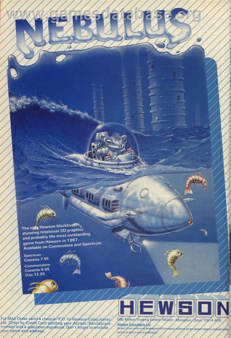 Nebulus - Microsoft DOS - Artwork - Advert