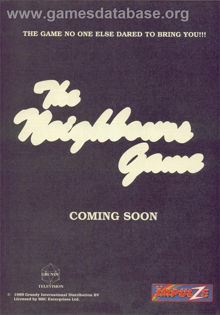 Neighbours - Commodore 64 - Artwork - Advert