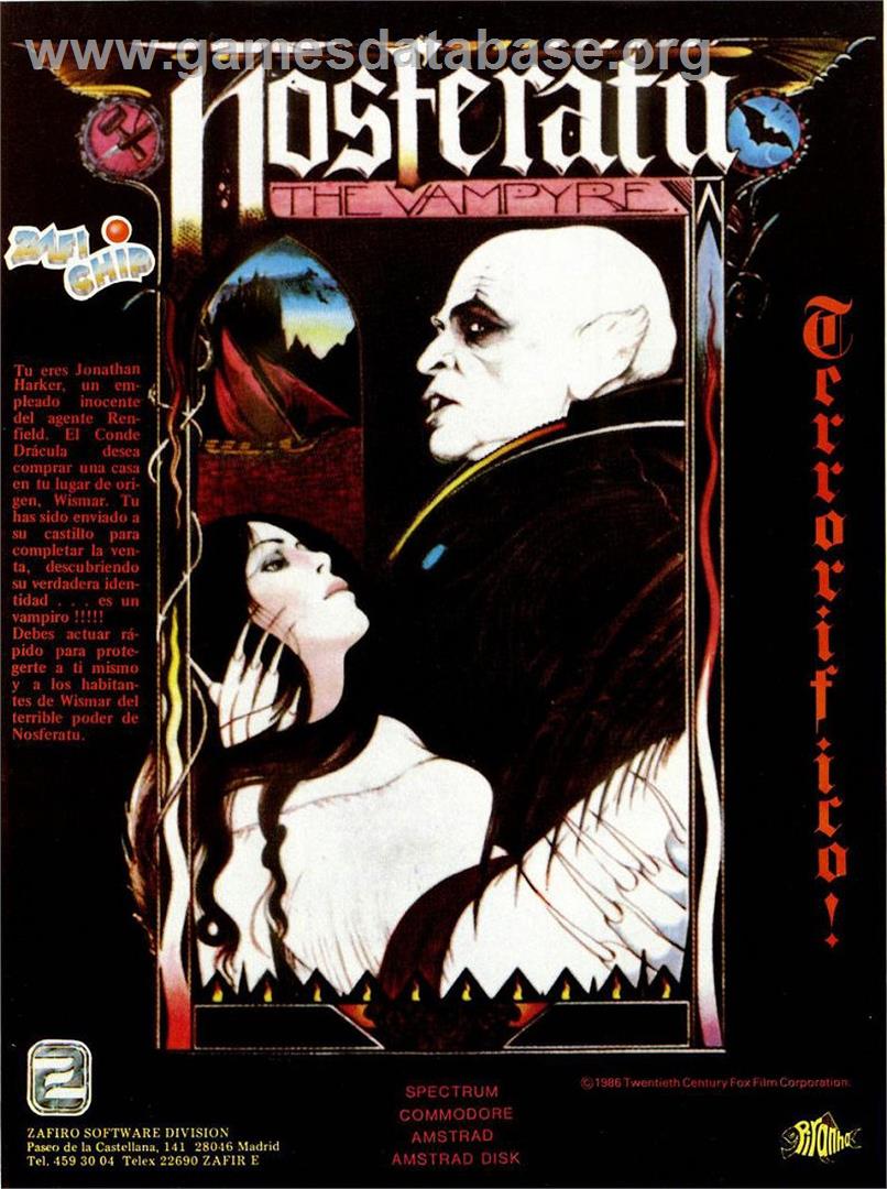Nosferatu The Vampyre - Amstrad CPC - Artwork - Advert