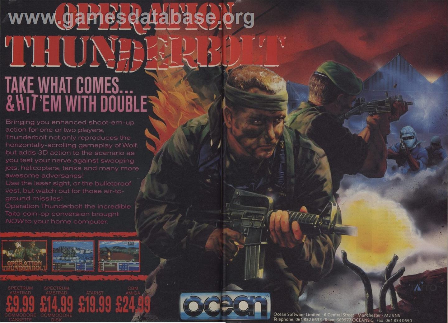 Operation Thunderbolt - Amstrad GX4000 - Artwork - Advert