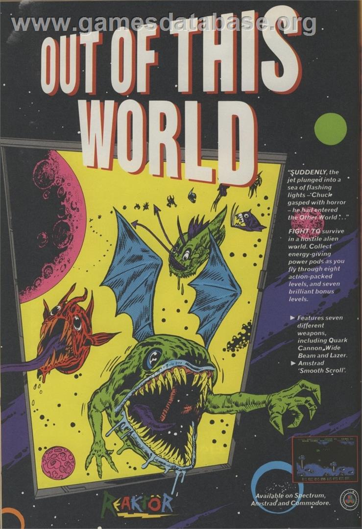 Out Of This World - Amstrad CPC - Artwork - Advert
