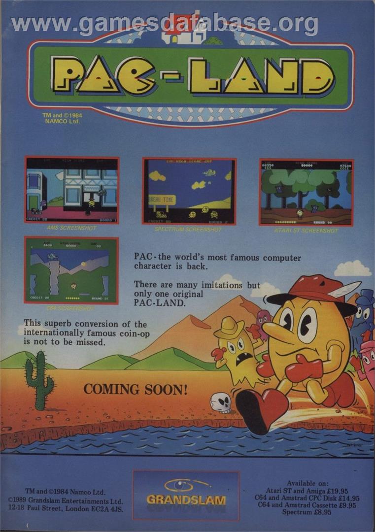 Pac-Land - Commodore 64 - Artwork - Advert