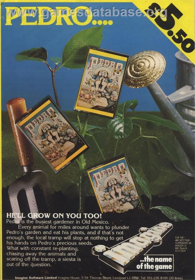 Pedro - Commodore 64 - Artwork - Advert