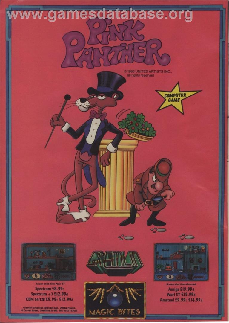 Pink Panther - Commodore 64 - Artwork - Advert