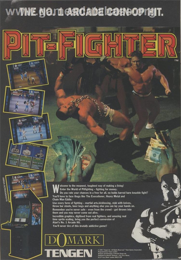 Pit-fighter - Sega Genesis - Artwork - Advert