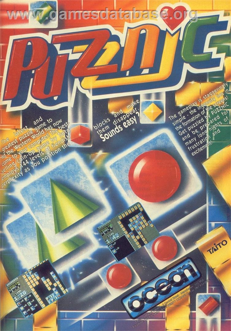 Puzznic - Commodore 64 - Artwork - Advert