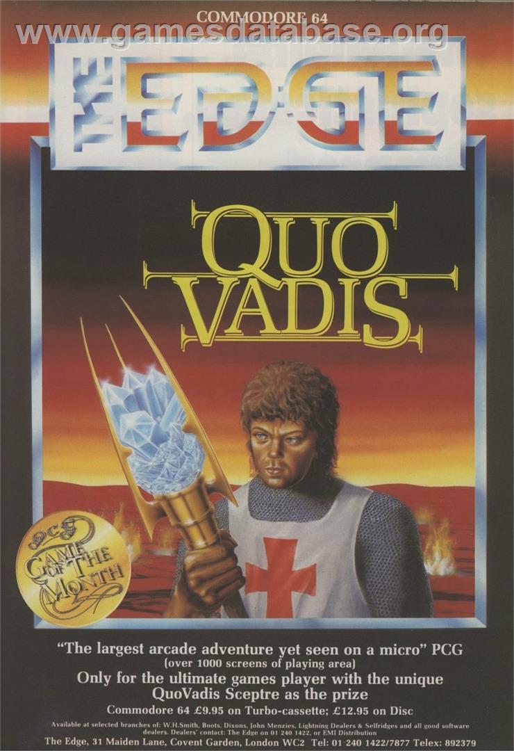 Quo Vadis - Commodore 64 - Artwork - Advert