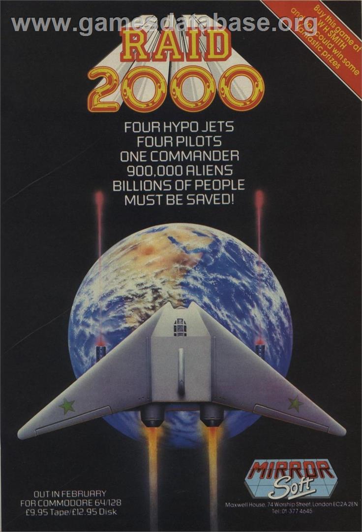 Raid 2000 - Commodore 64 - Artwork - Advert