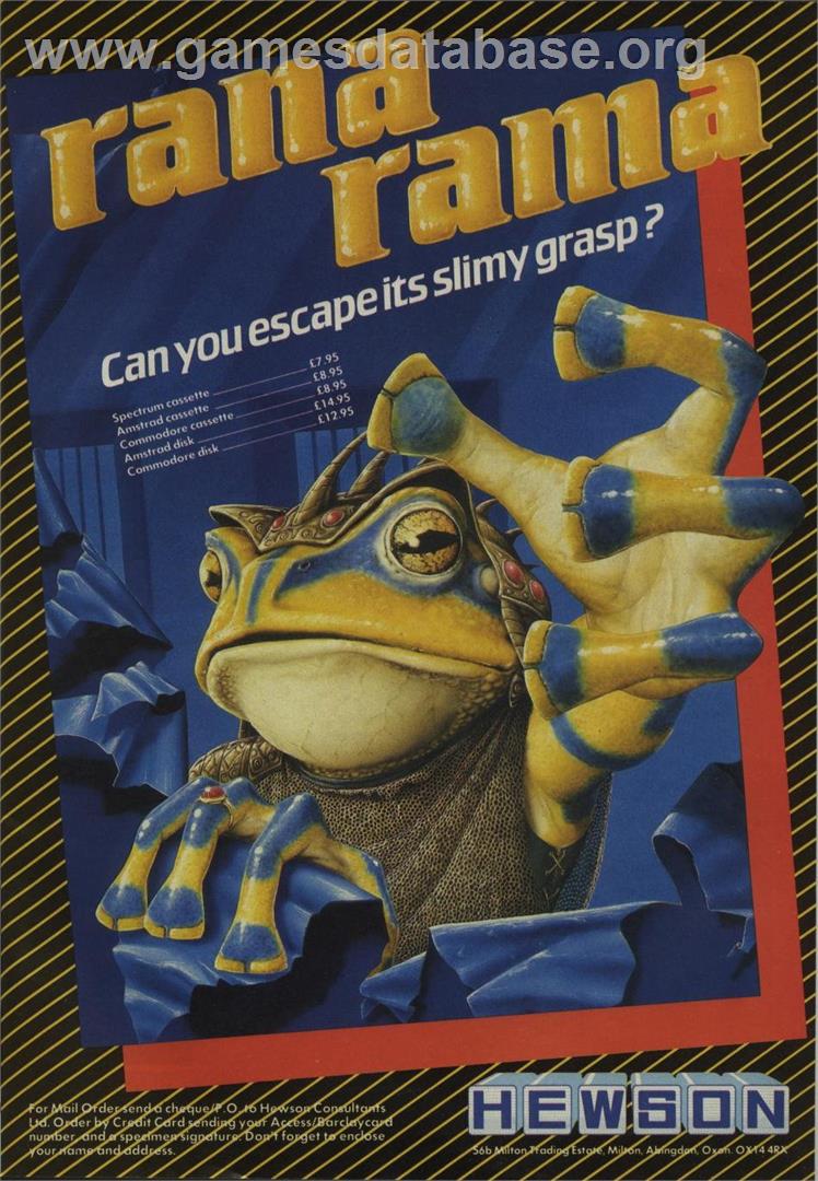 Rana Rama - Amstrad CPC - Artwork - Advert