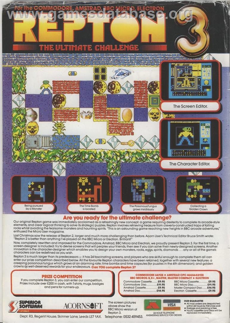 Repton - Sinclair ZX Spectrum - Artwork - Advert