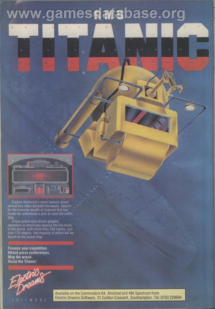Rms Titanic - Commodore 64 - Artwork - Advert