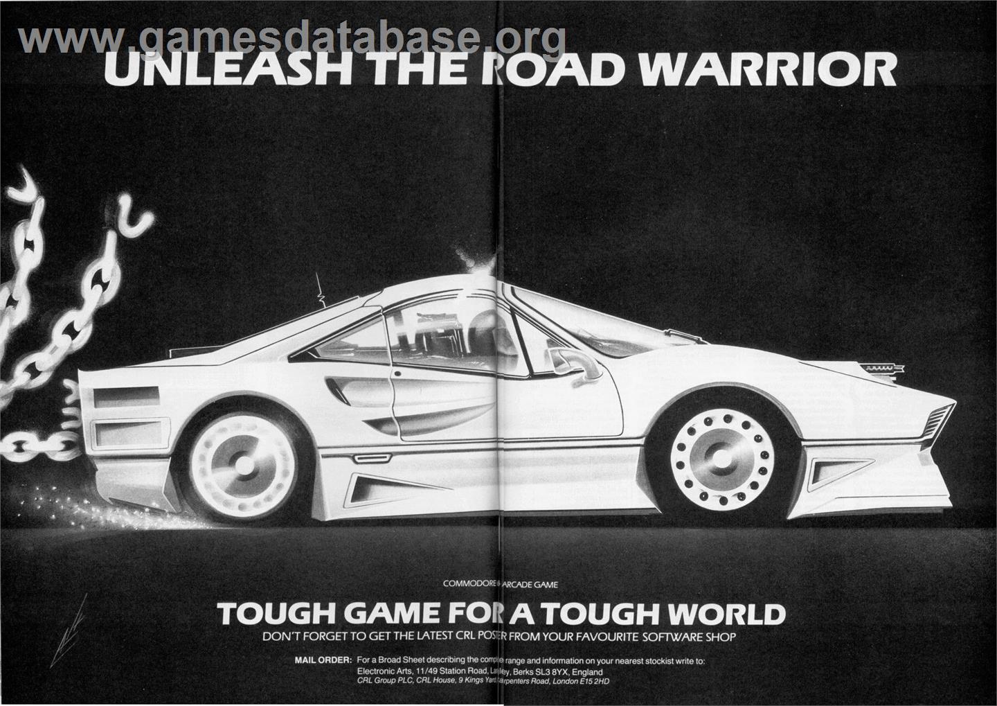 Road Warrior - Commodore 64 - Artwork - Advert