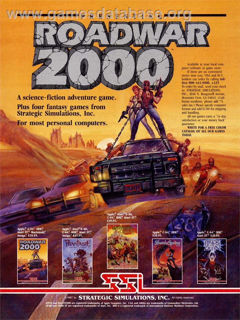 Roadwar 2000 - Commodore Amiga - Artwork - Advert