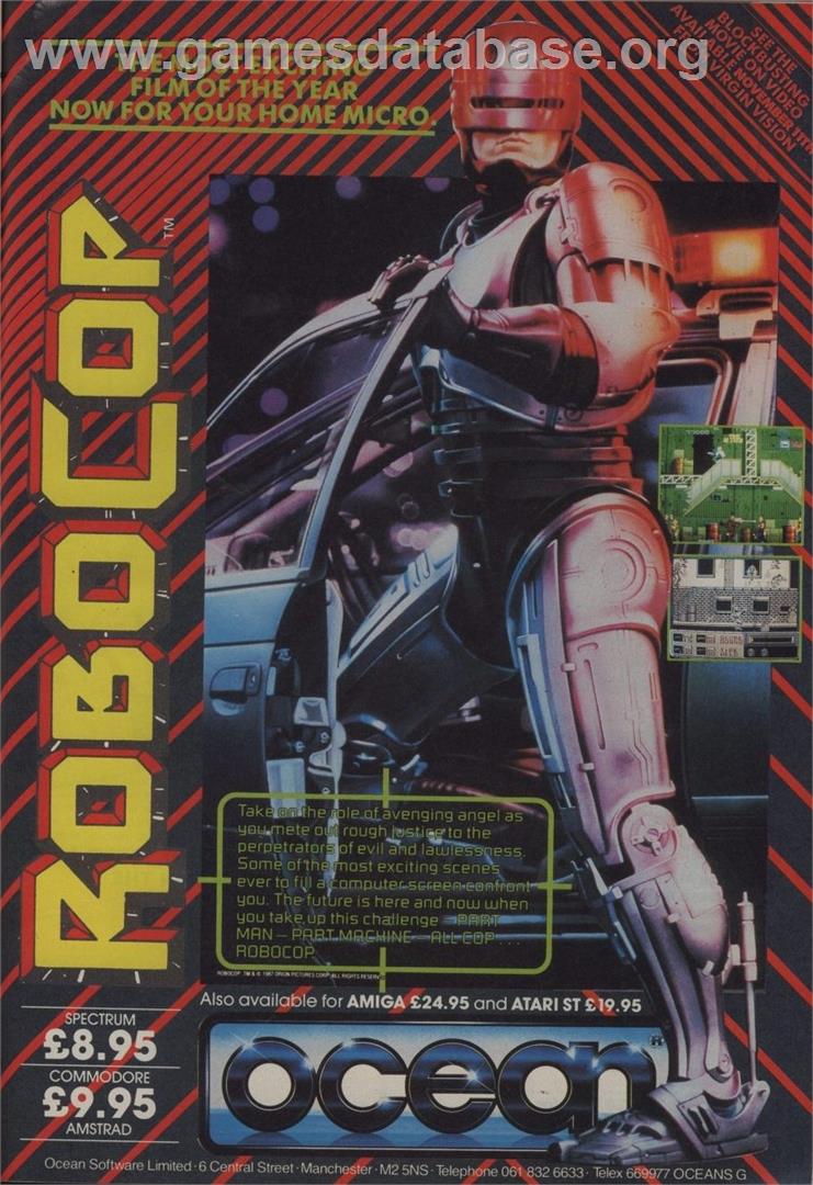 Robocop 2 - Commodore 64 - Artwork - Advert