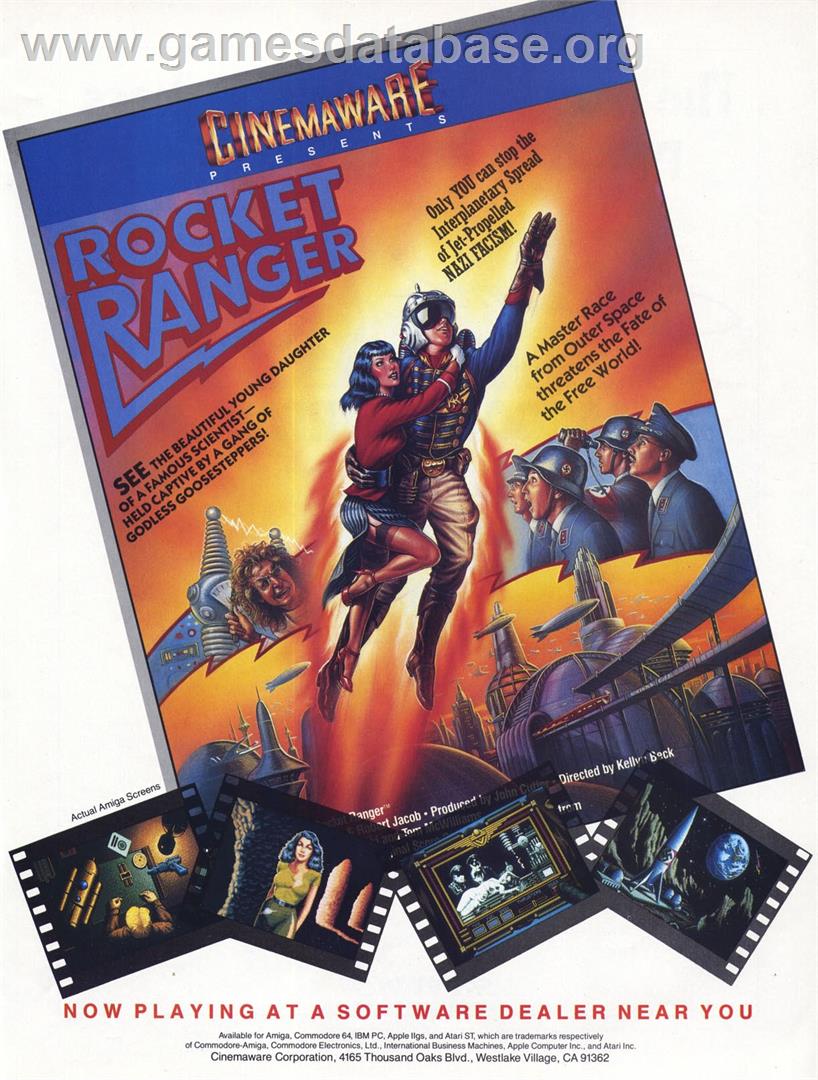 Rocket Ranger - Commodore 64 - Artwork - Advert