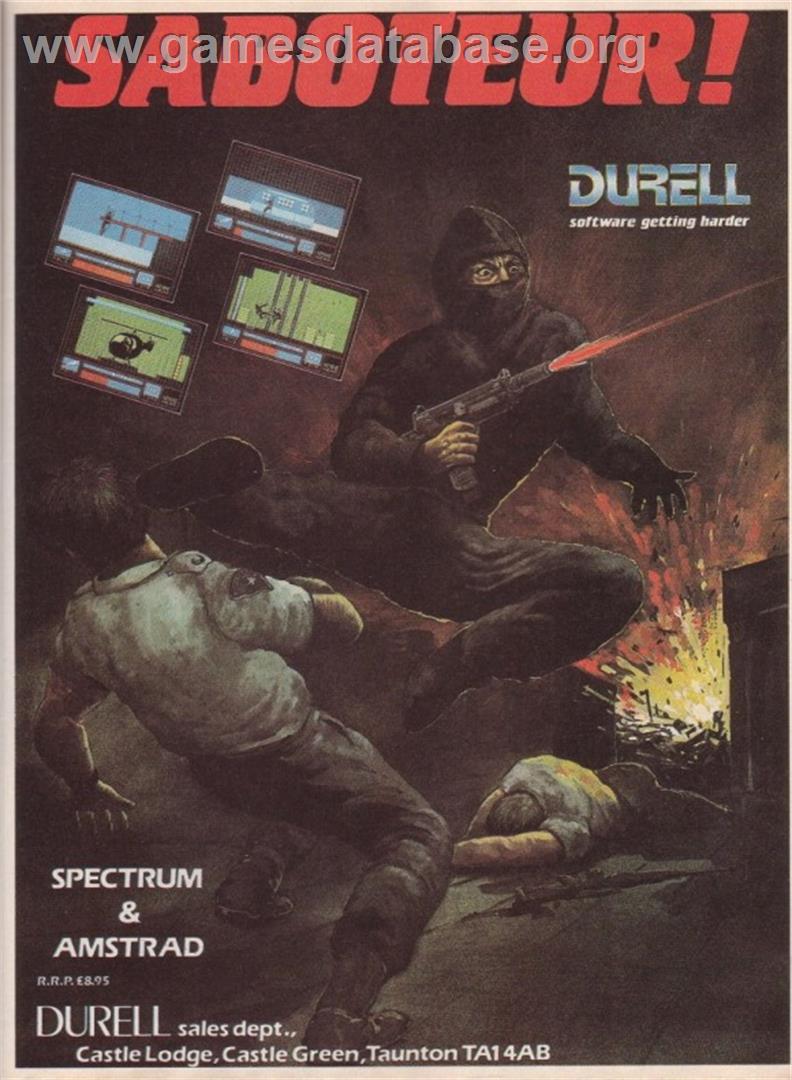 Saboteur - Commodore 64 - Artwork - Advert