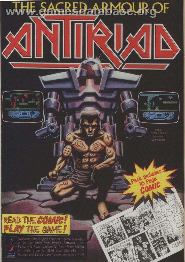 Sacred Armour Of Antiriad, The - Commodore 64 - Artwork - Advert