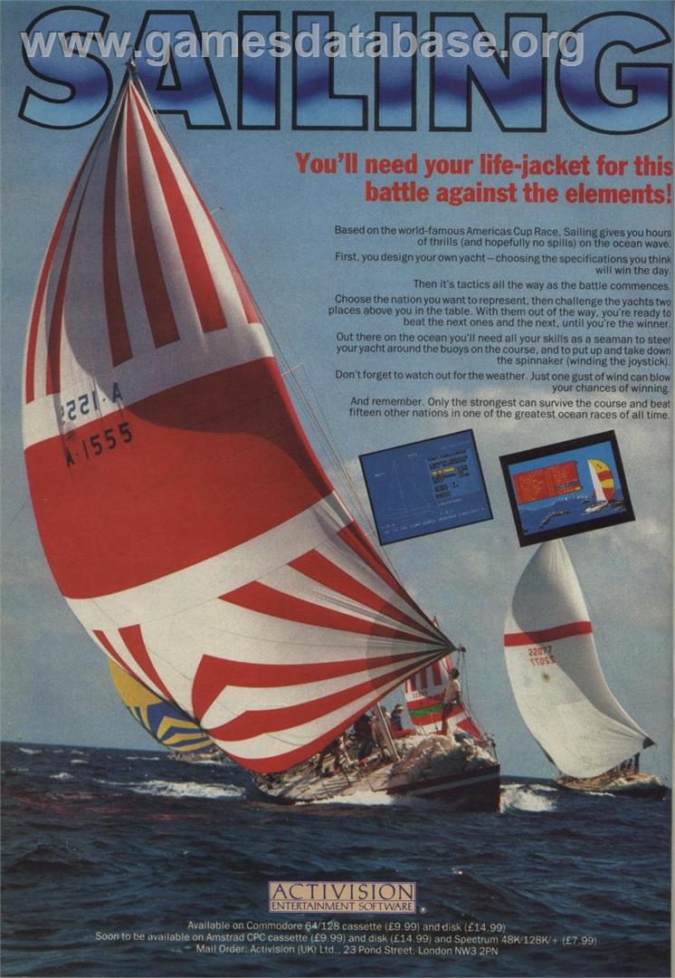 Sailing - Commodore 64 - Artwork - Advert