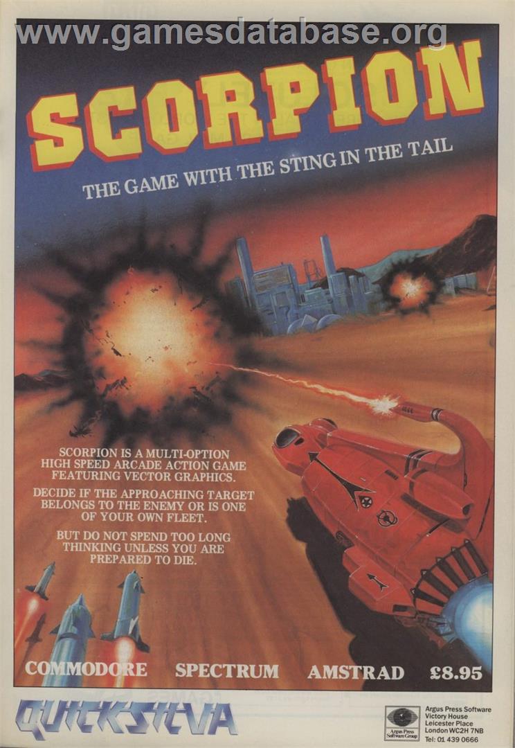Scorpion - Commodore VIC-20 - Artwork - Advert