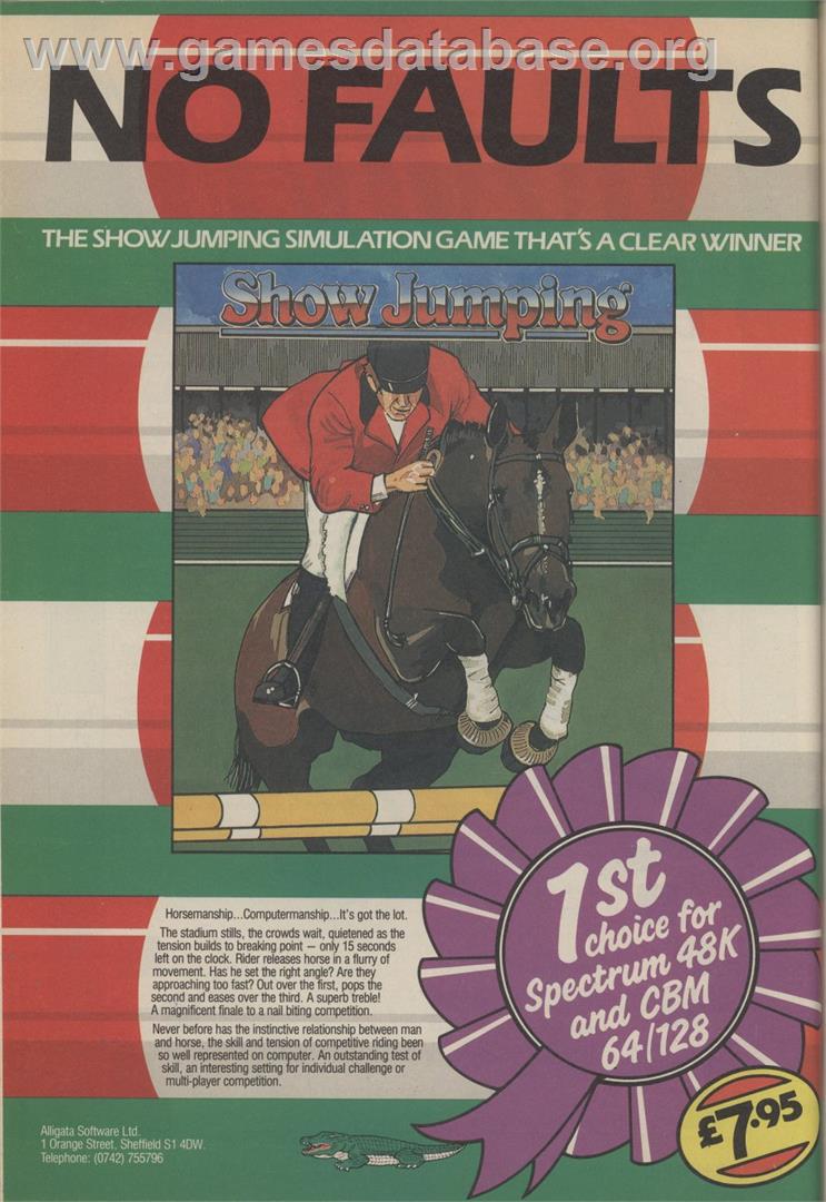 Show Jumping - Commodore 64 - Artwork - Advert