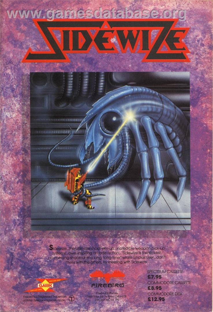 Sidewize - Commodore 64 - Artwork - Advert