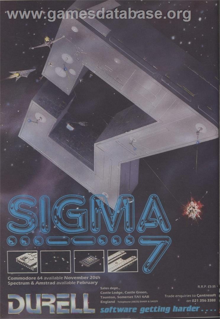 Sigma 7 - Commodore 64 - Artwork - Advert