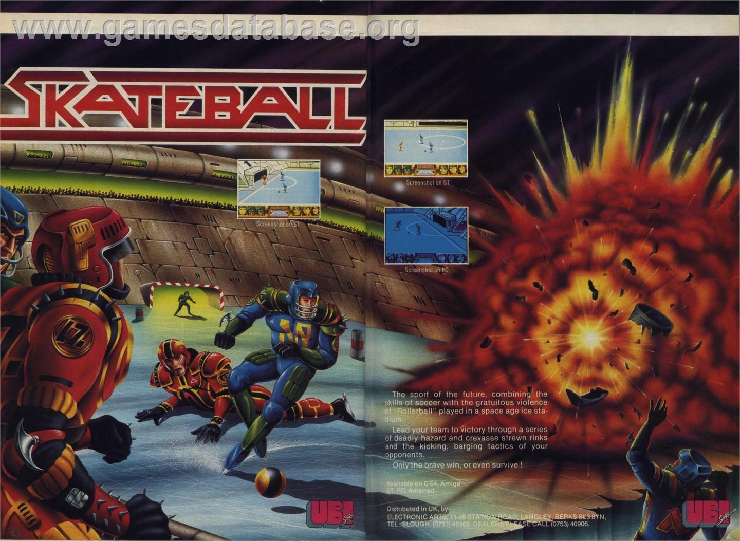 Skateball - Commodore 64 - Artwork - Advert