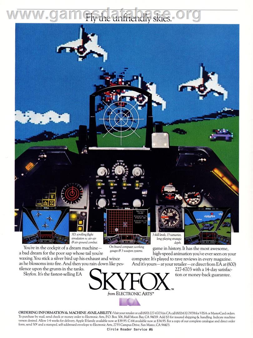 Skyfox - Commodore 64 - Artwork - Advert