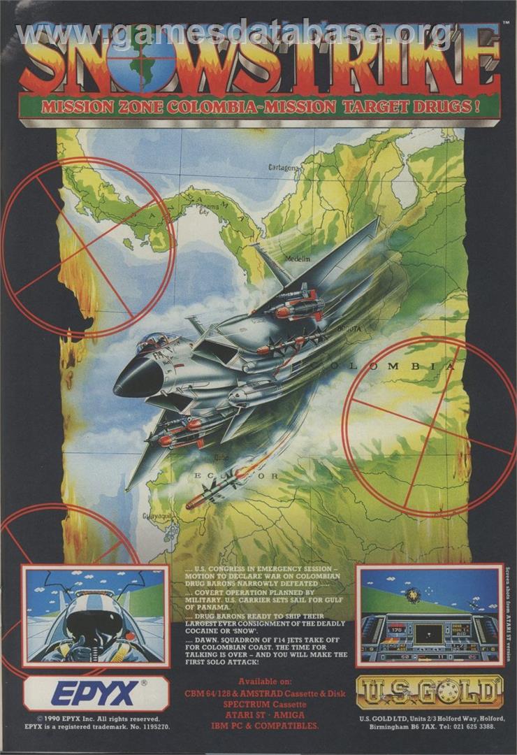Snow Strike - Microsoft DOS - Artwork - Advert