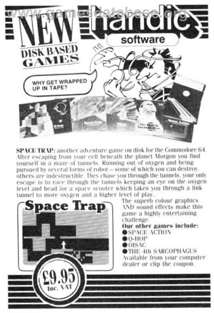 Space Trap - Atari 8-bit - Artwork - Advert