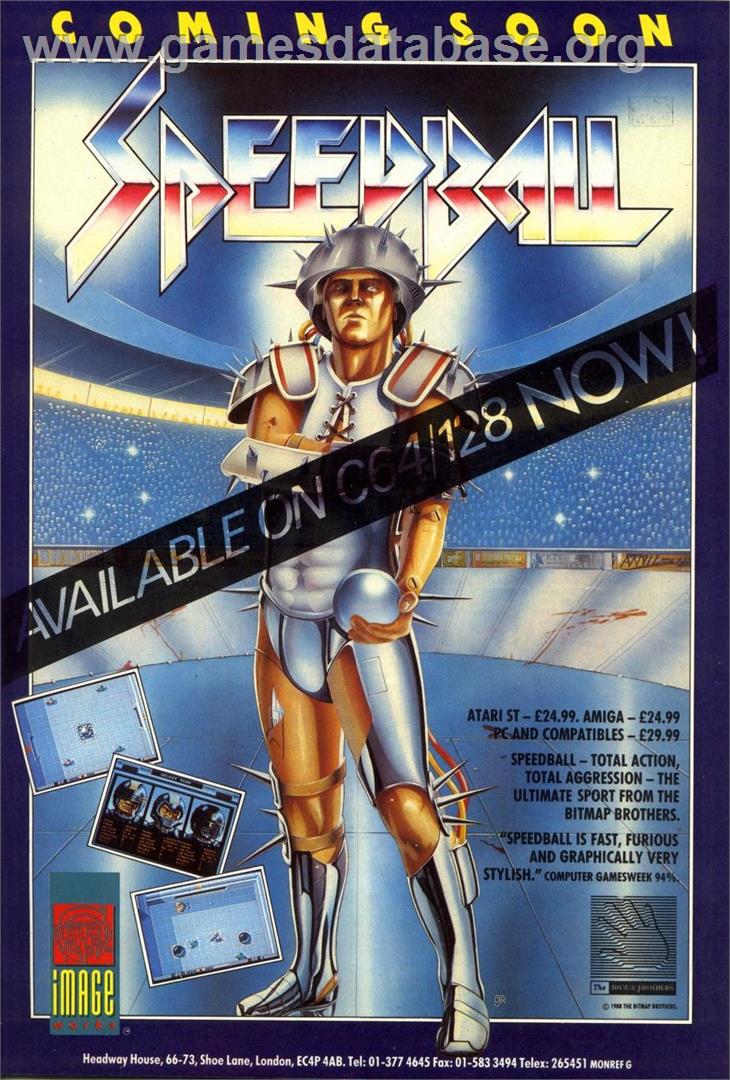 Speedball - Commodore 64 - Artwork - Advert