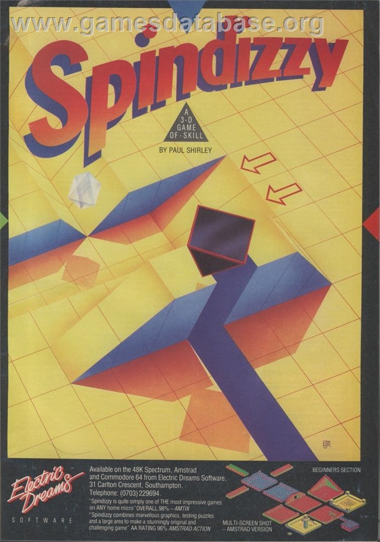 Spindizzy - Commodore 64 - Artwork - Advert