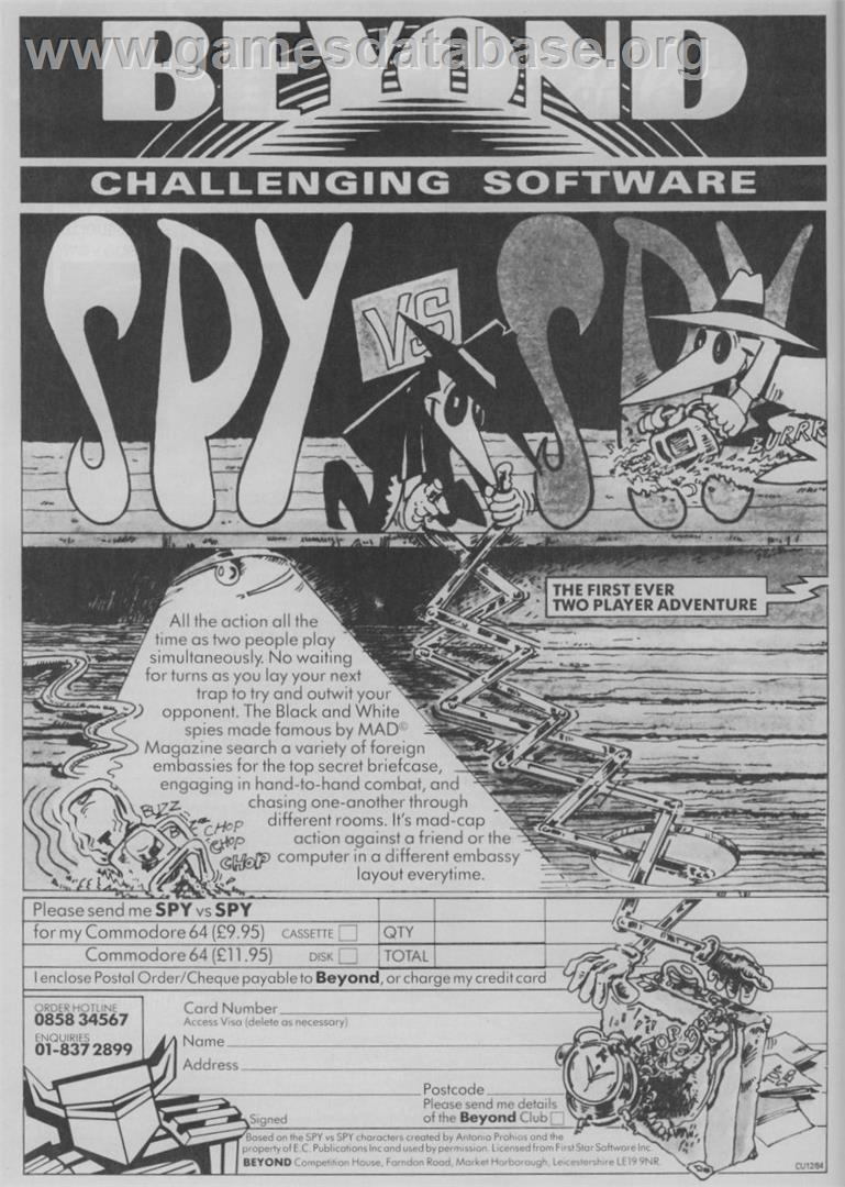 Spy vs Spy: The Island Caper - Commodore 64 - Artwork - Advert