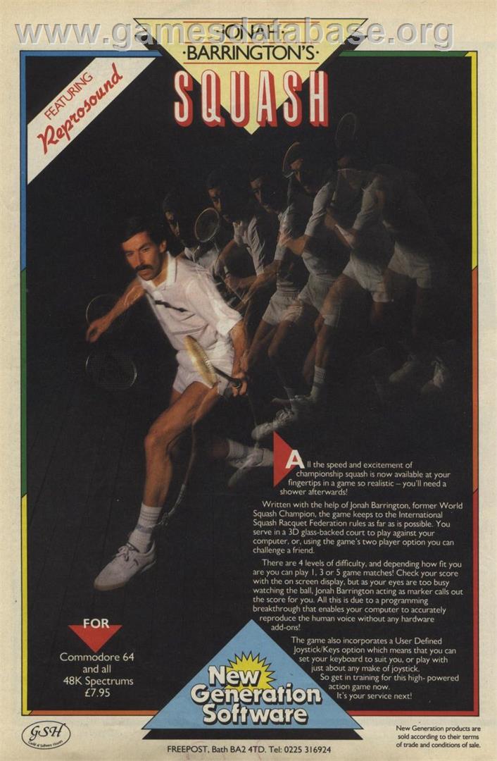Squash (Elwood) - Commodore 64 - Artwork - Advert