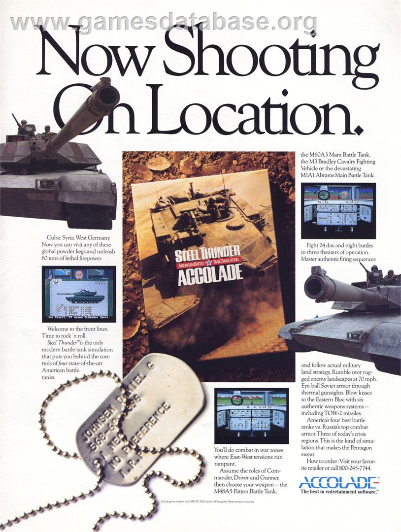 Steel Thunder - Microsoft DOS - Artwork - Advert