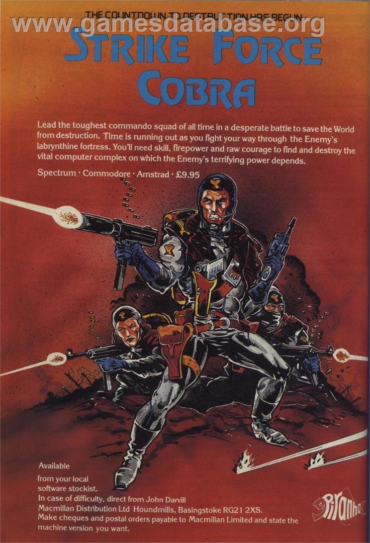 Strike Force Cobra - Commodore 64 - Artwork - Advert