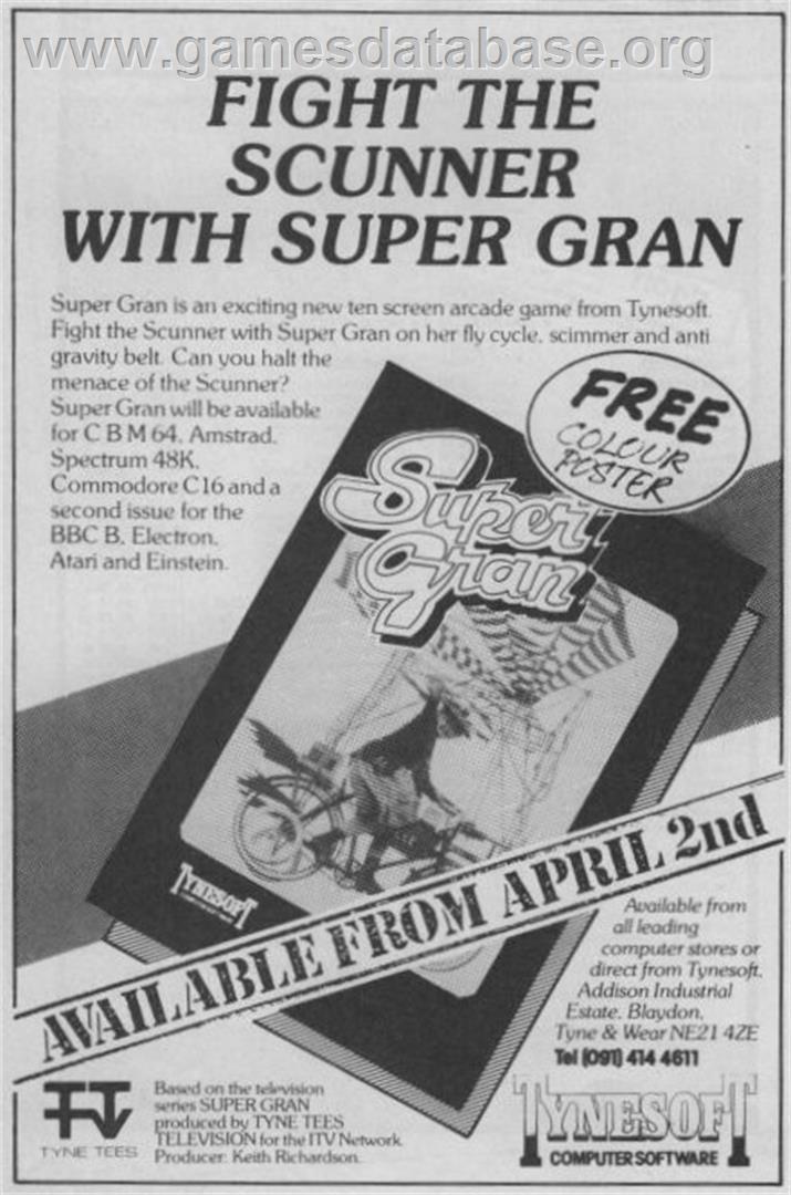Super Gran - Amstrad CPC - Artwork - Advert