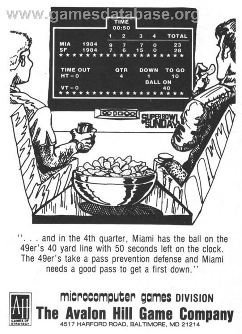 Superbowl Sunday - Microsoft DOS - Artwork - Advert