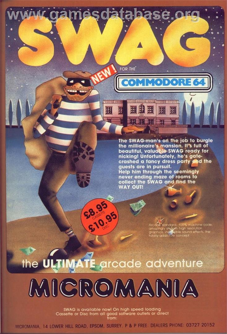 Swag - Commodore 64 - Artwork - Advert
