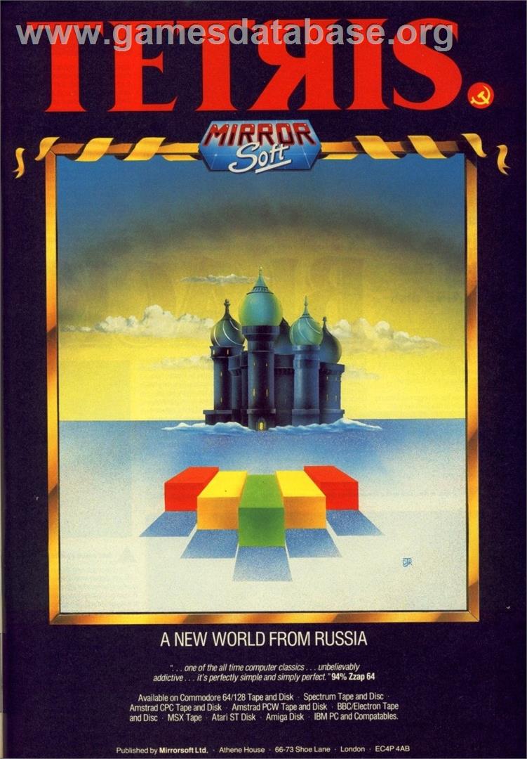 Tetris (Barfly) - Commodore 64 - Artwork - Advert