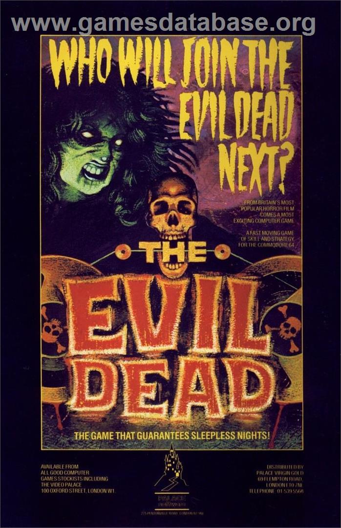The Evil Dead - Commodore 64 - Artwork - Advert