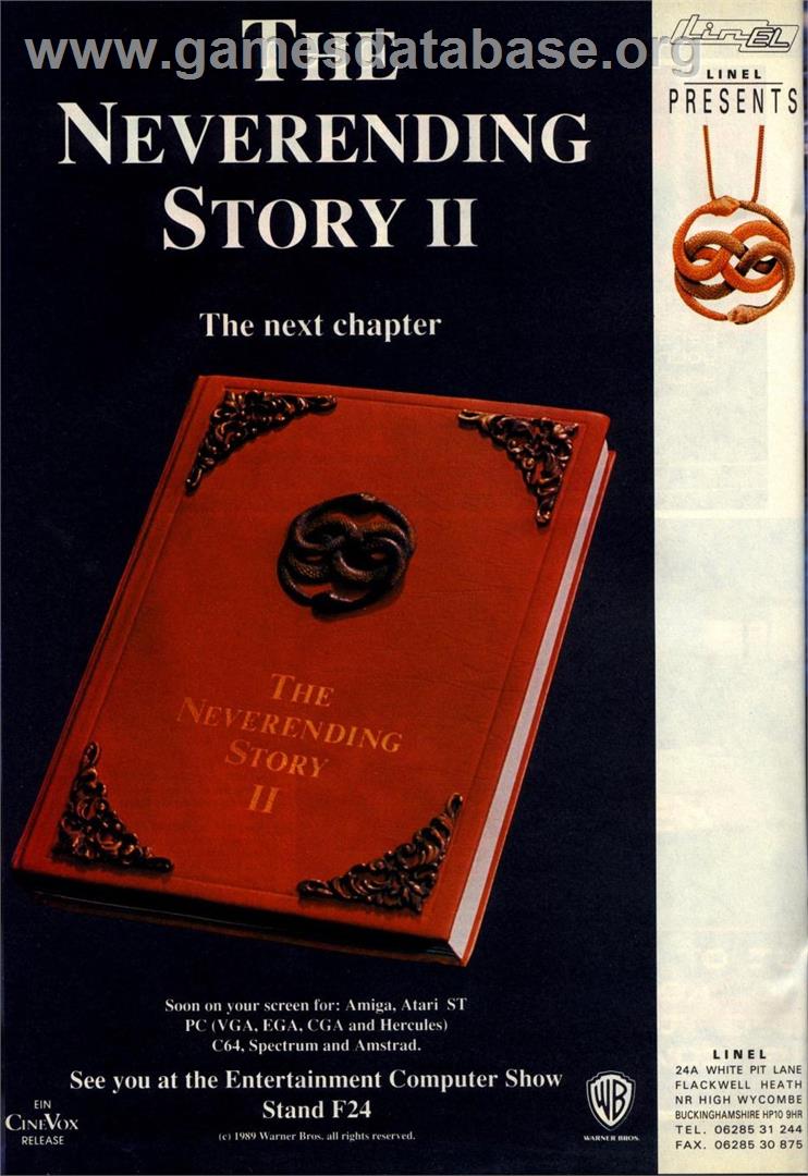 The Neverending Story - Sinclair ZX Spectrum - Artwork - Advert