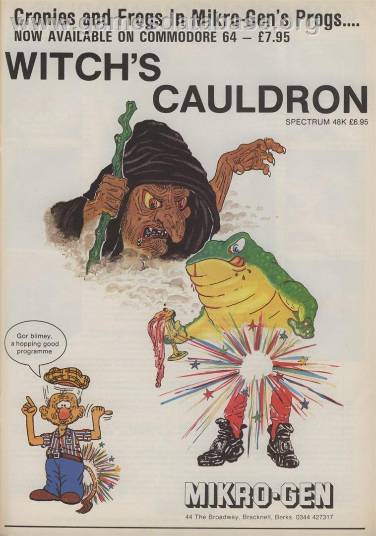 The Witch's Cauldron - Sinclair ZX Spectrum - Artwork - Advert