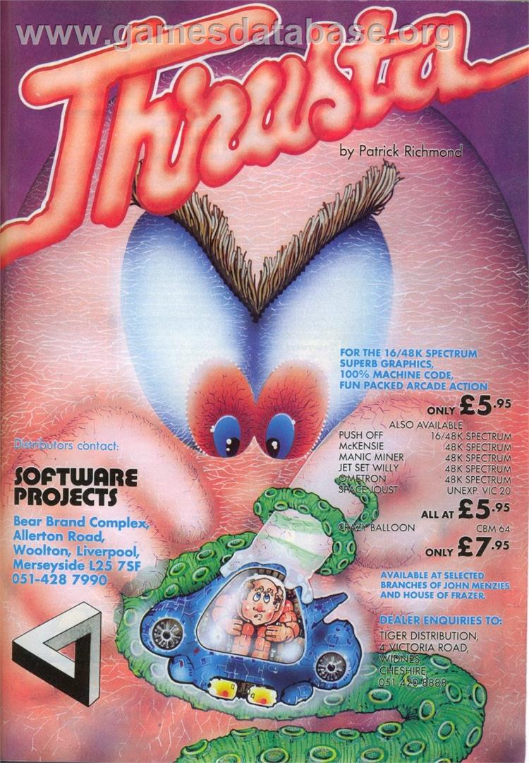 Thrusta - Commodore 64 - Artwork - Advert