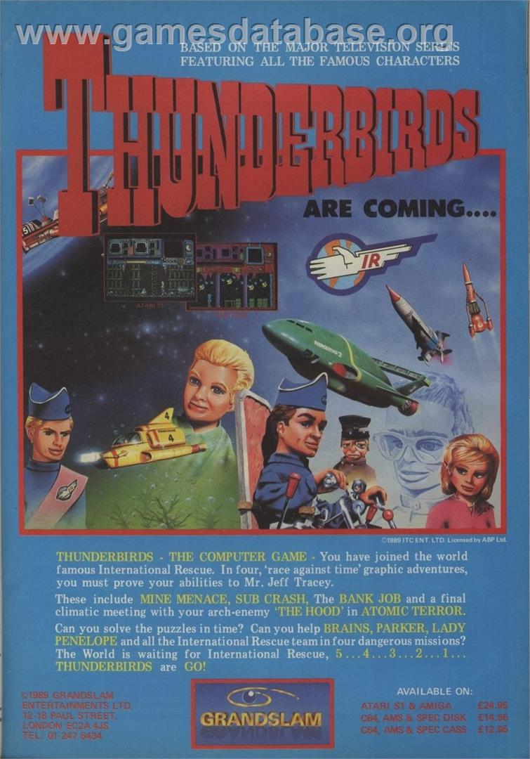 Thunderbirds (Firebird) - Commodore 64 - Artwork - Advert