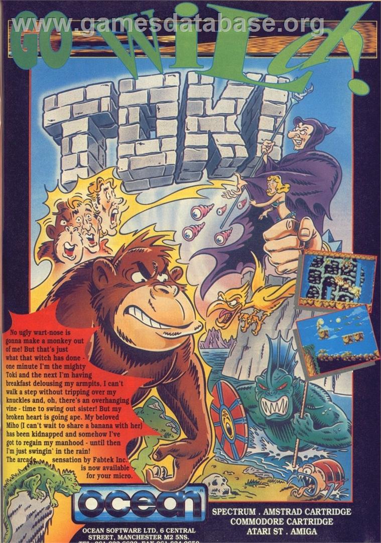 Toki - Commodore 64 - Artwork - Advert