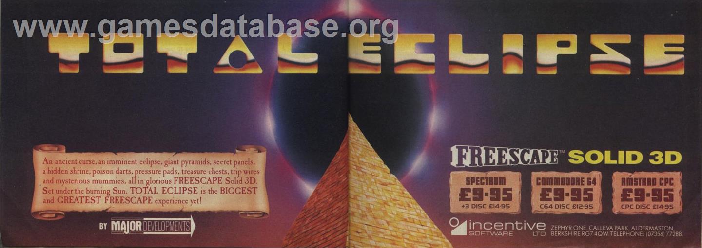 Total Eclipse - Commodore Plus 4 - Artwork - Advert