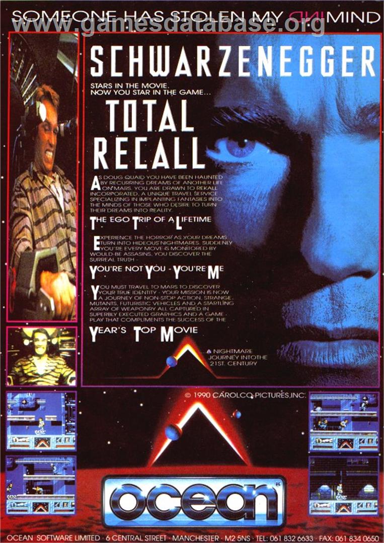 Total Recall - Commodore 64 - Artwork - Advert
