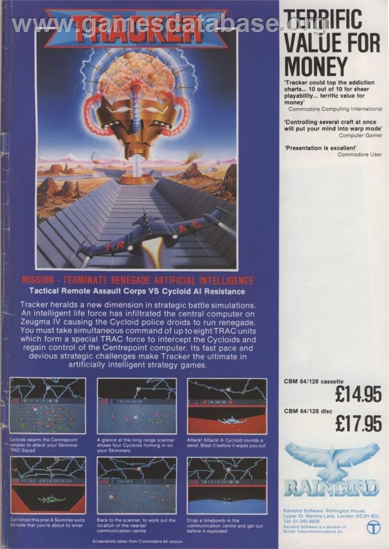 Tracker (Compute!) - Commodore 64 - Artwork - Advert